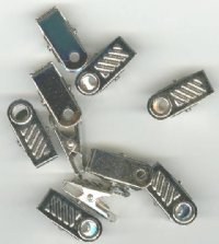 10 27x11mm Nickel Badge Clips